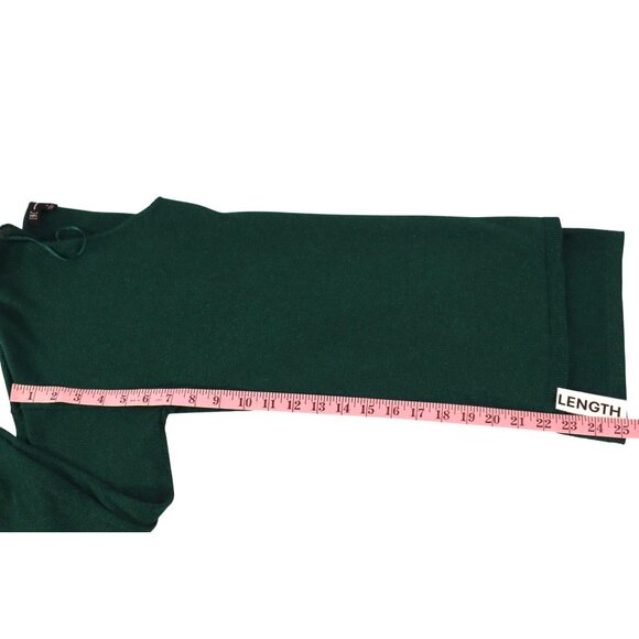 INC international concept V-Neck Emerald Green Long Sleeve Sweater Size Small - Picture 11 of 12